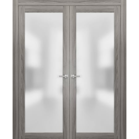 Sartodoors French Interior Door, 42" x 80", White PLANUM2102DD-GA-5684